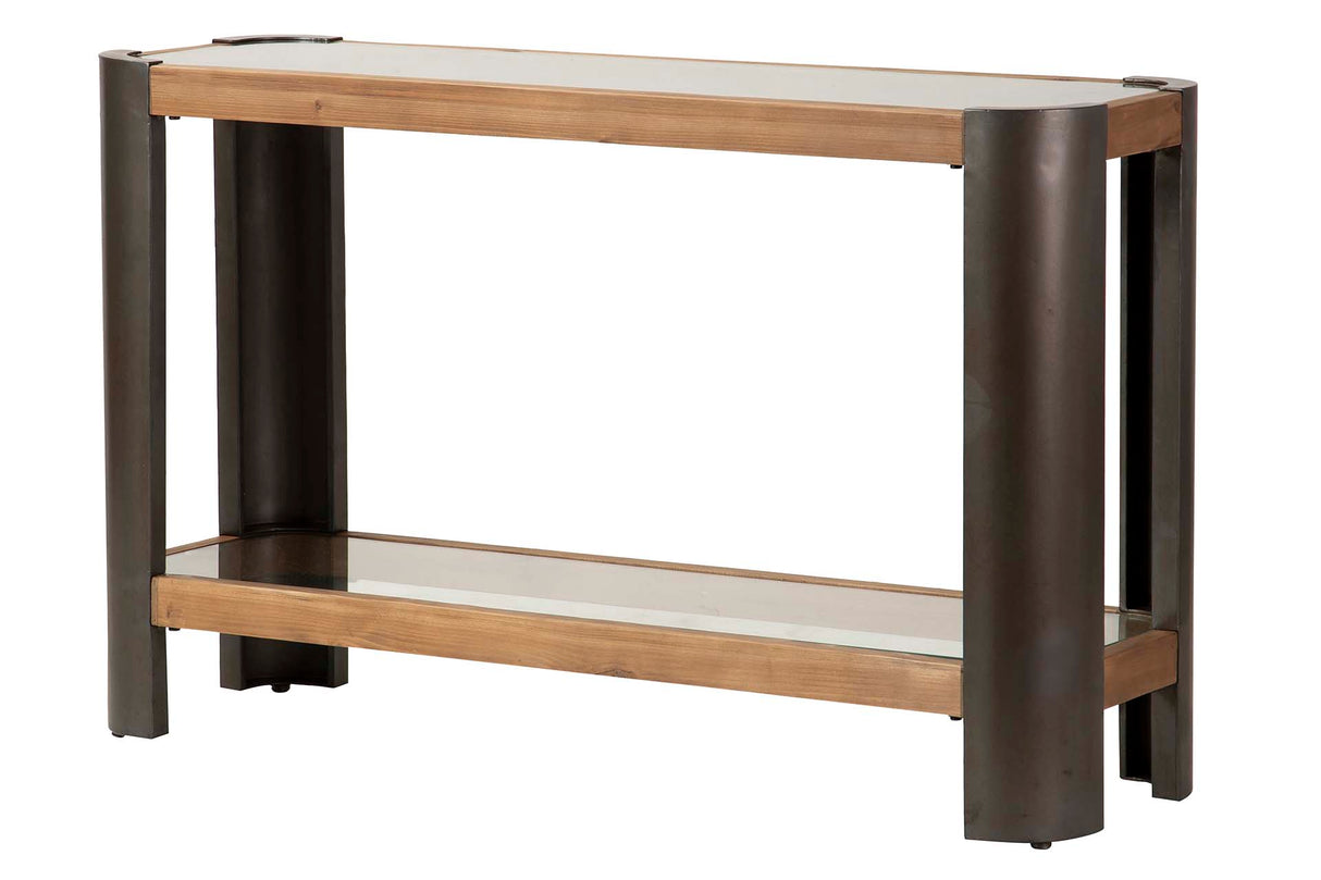 Console en métal noir 120x39x75 cm