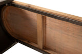 CONSOLA MADERA METAL MARRON NEGRO 120x38x76 CM