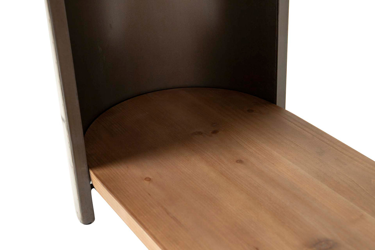 CONSOLA MADERA METAL MARRON NEGRO 120x38x76 CM