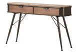 CONSOLA MADERA METAL MARRON NEGRO 120x34x74 CM