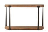 Console de metal de metal preto 120x35x75 cm