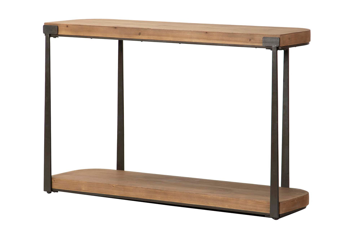 Console de metal de metal preto 120x35x75 cm