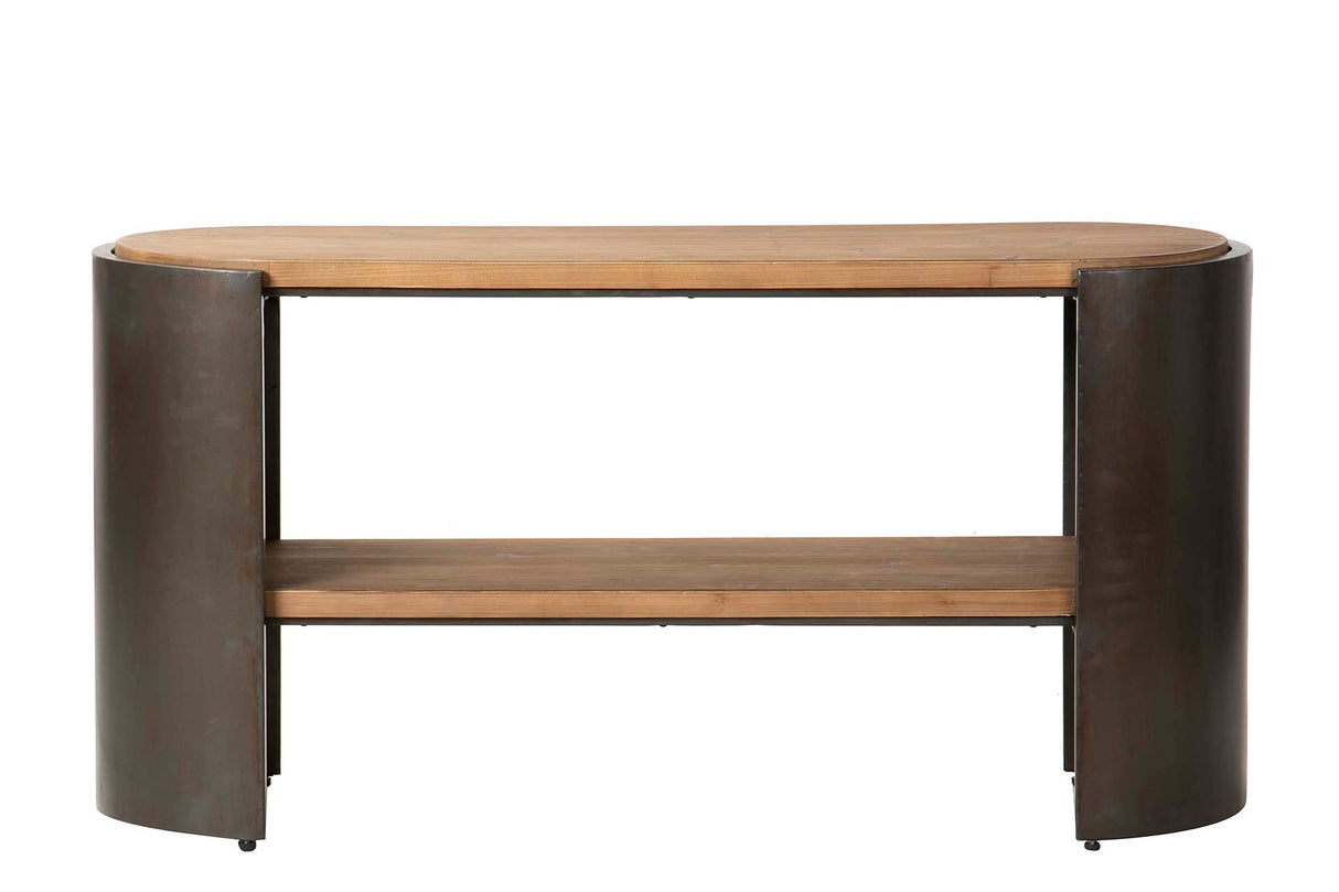 Console en métal noir 119x38x61 cm