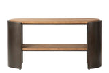 CONSOLA MADERA METAL MARRON NEGRO 119x38x61 CM