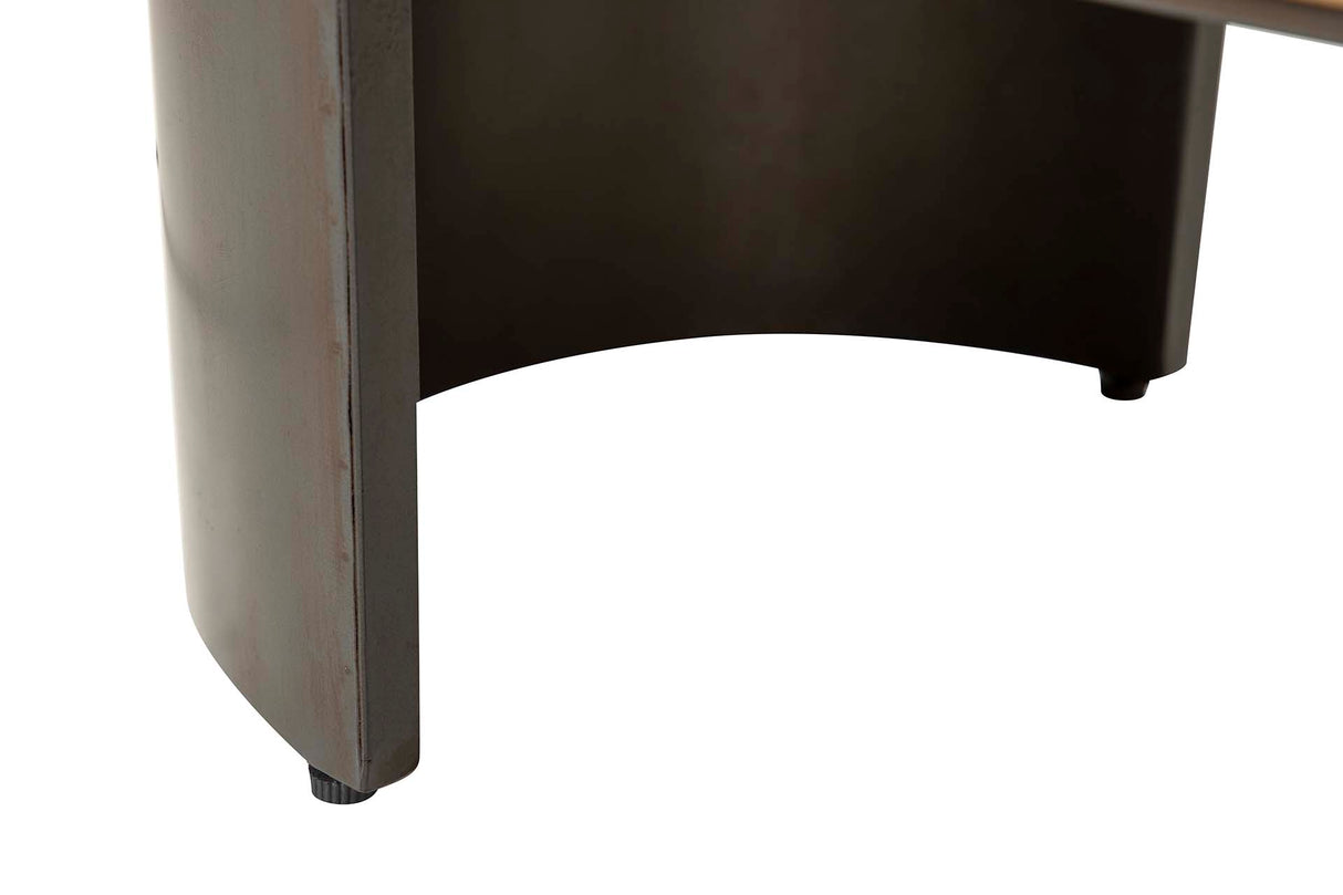 Console de metal de metal preto 119x38x61 cm