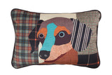 Dog de veludo de almofada 45x30 cm