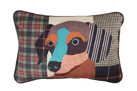 Chien de velours coussin 45x30 cm