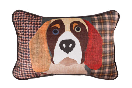 Chien de velours coussin 45x30 cm