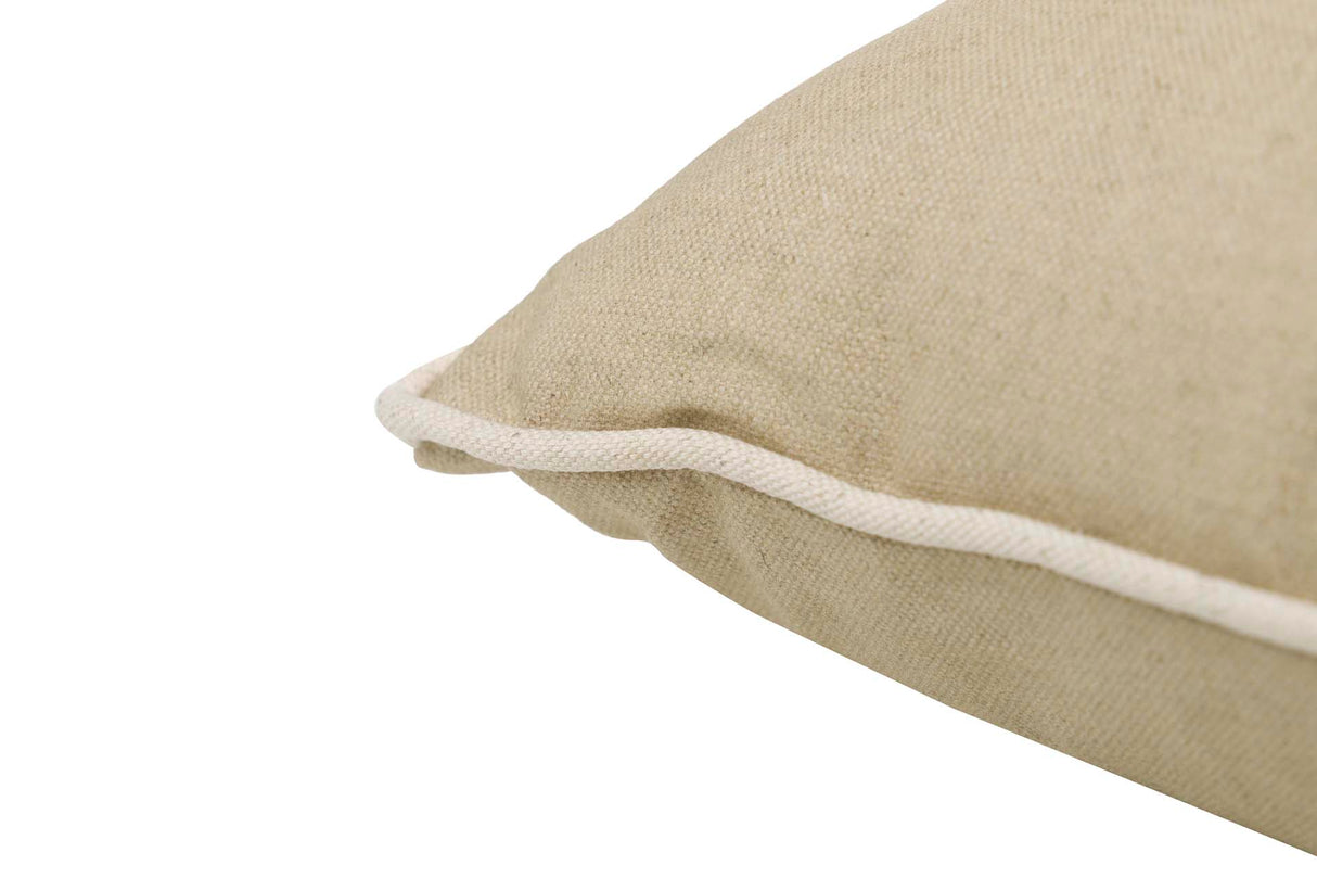 Coussin lino beige 45x30 cm