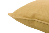 Coussin de lin jaune 45x30 cm