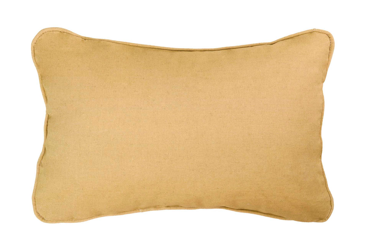 Coussin de lin jaune 45x30 cm