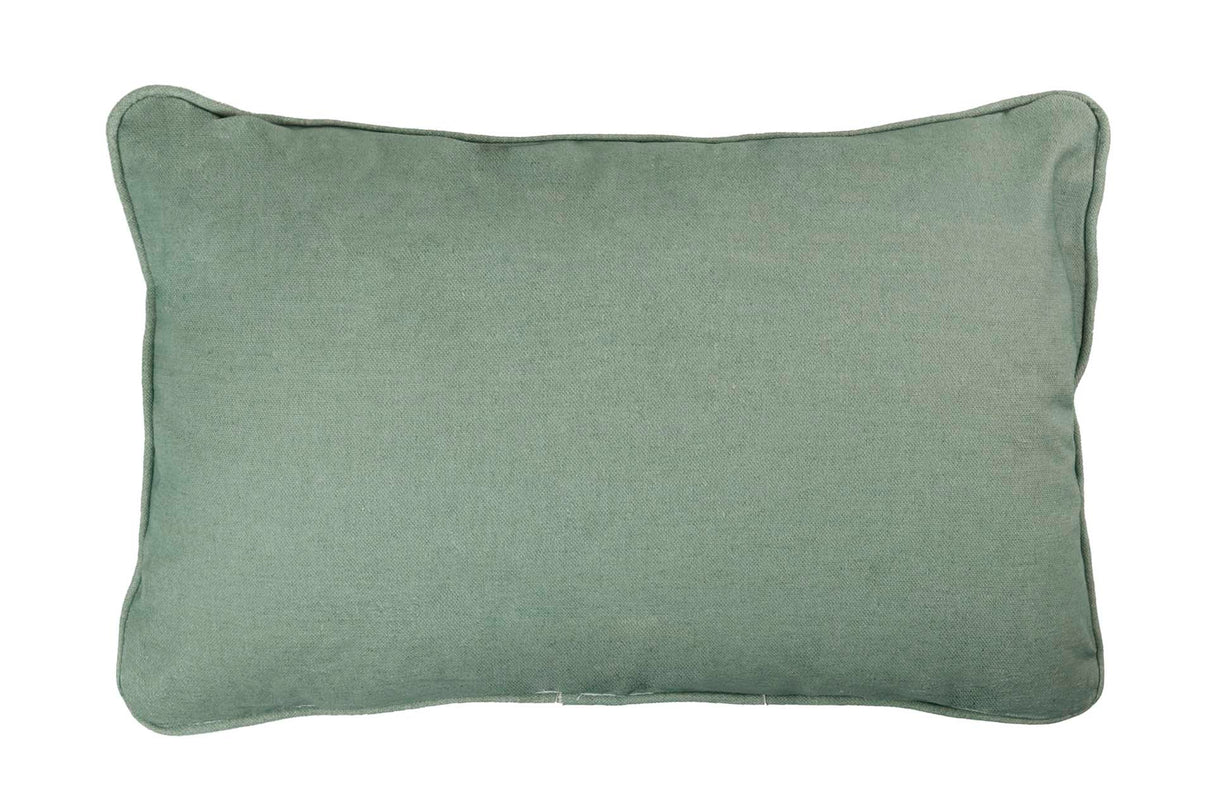 Coussin en lin vert 45x30 cm