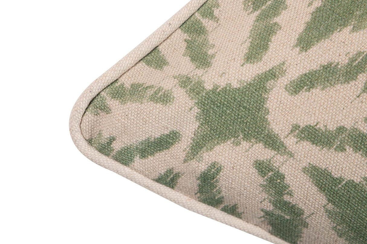 Kissen florales lino grün 45x13x45 cm