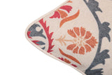 COJIN LINO FLORAL 45x13x45 CM