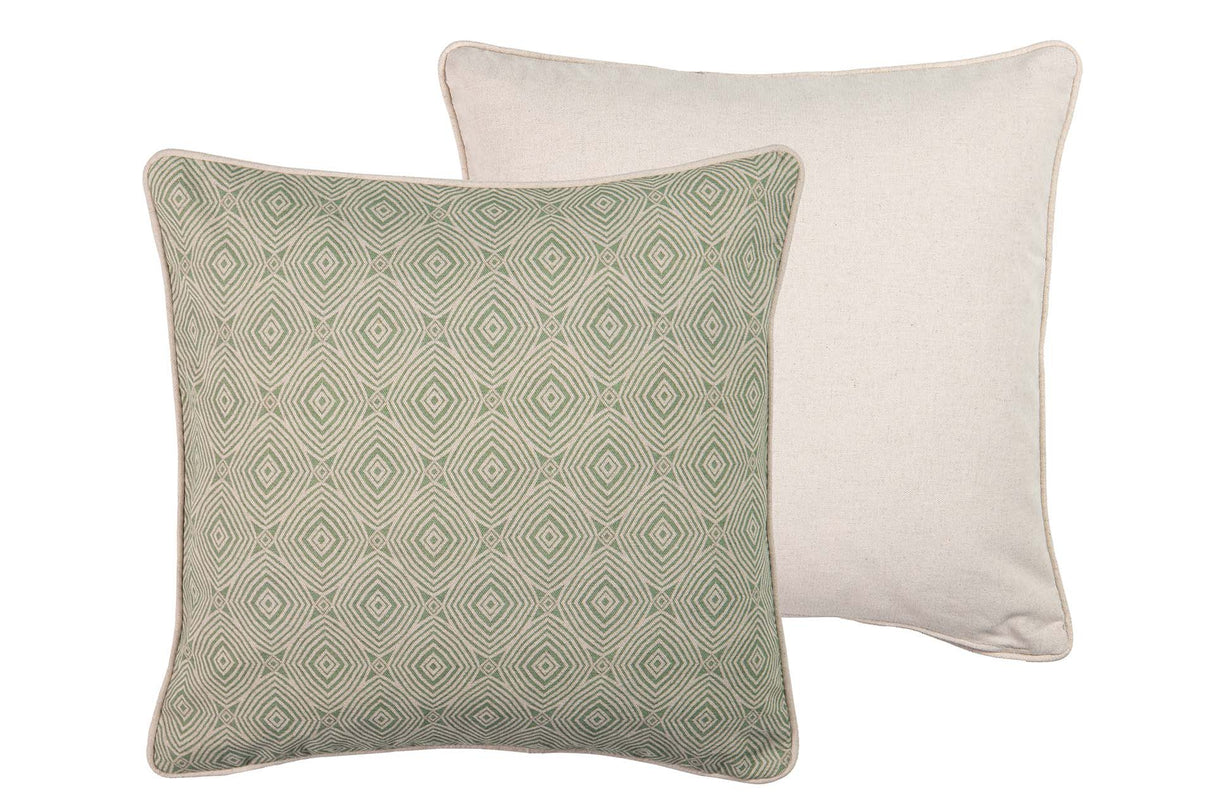 COJIN LINO GEOMETRICO VERDE 45x13x45 CM
