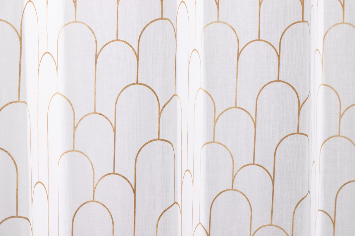 Lino Hera Échantillon Géométriques Formes 140x270 cm