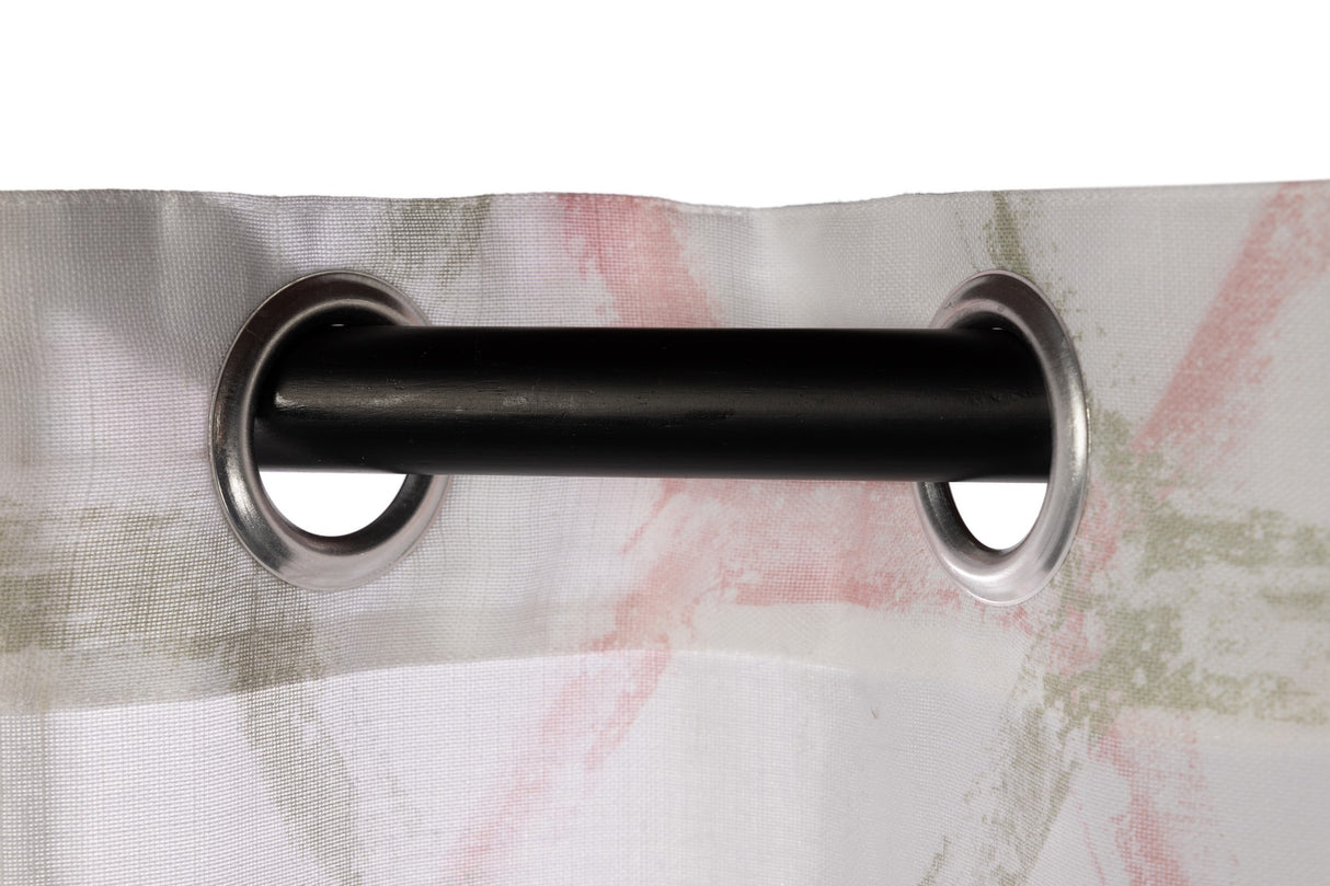 Lino Lidia Black Geométric Formes 140x270 cm