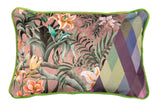 COJIN VELVET FLORES TROPICAL 45x13x30 CM