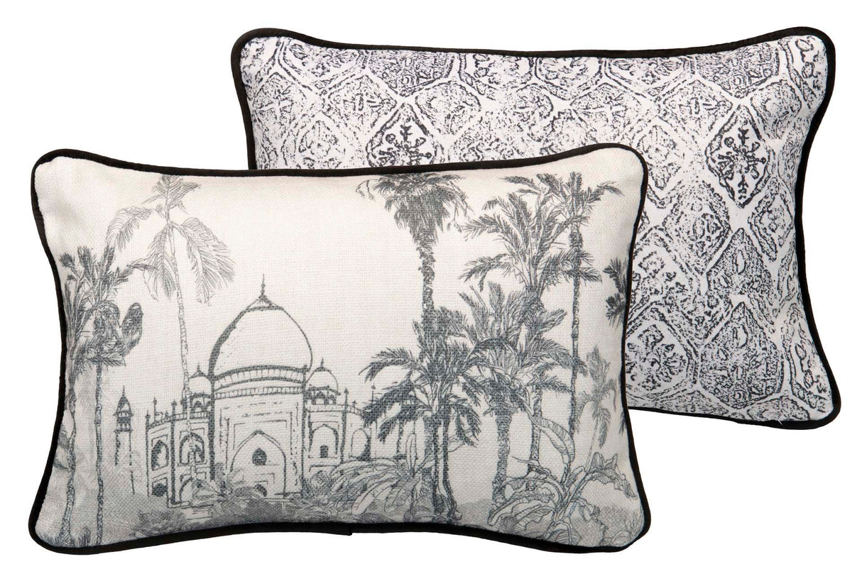 COJIN TAJ MAHAL PALMERAS 45x13x30 CM