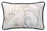Mulher Cojin Formulários geométricos 45x13x30 cm