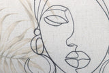 Mulher Cojin Formulários geométricos 45x13x30 cm