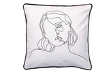 Mulher gemétrica de veludo de almofada 45x13x45 cm