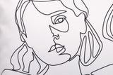 Mulher gemétrica de veludo de almofada 45x13x30 cm
