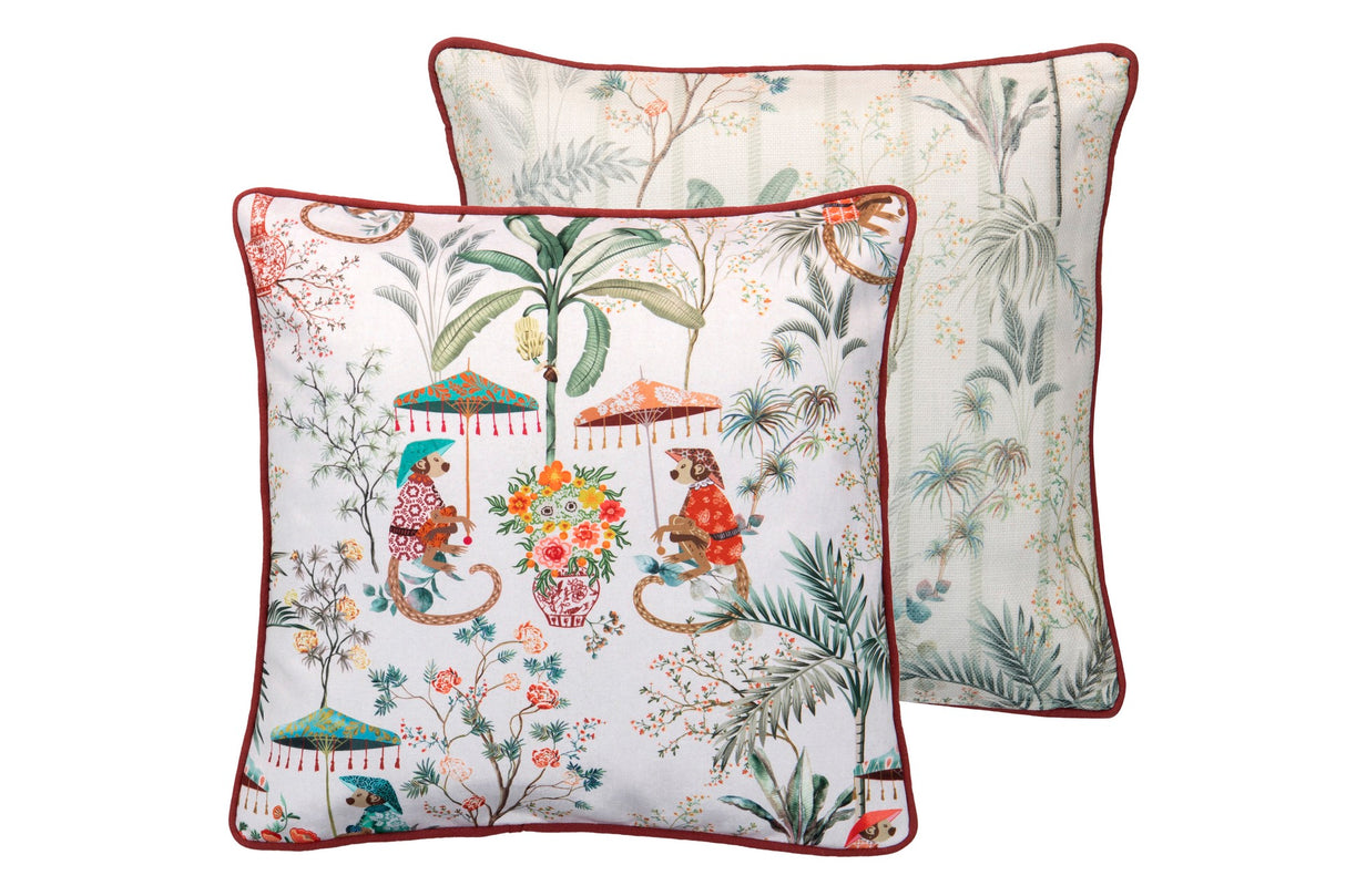 Macacos de almofada folhas tropicais 45x13x45 cm