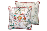 Macacos de almofada folhas tropicais 45x13x45 cm