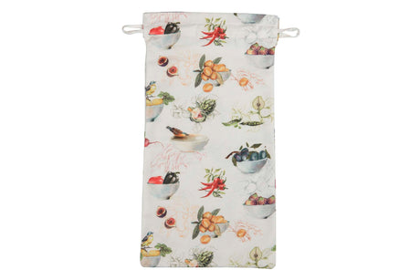 BOLSA PAN ESTAMPADO HIGOS PAJAROS 30x60 CM