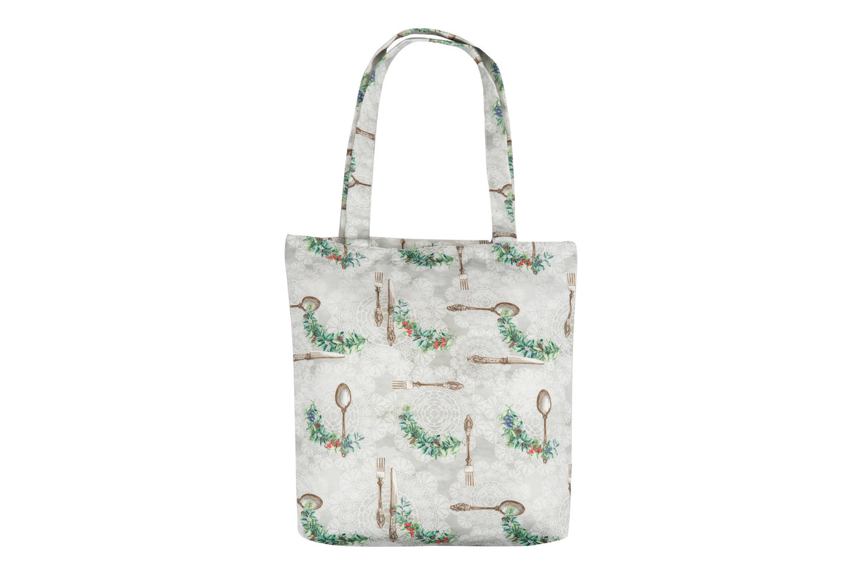 SHOPPING BAG NAVIDAD PLATOS 41x45 CM