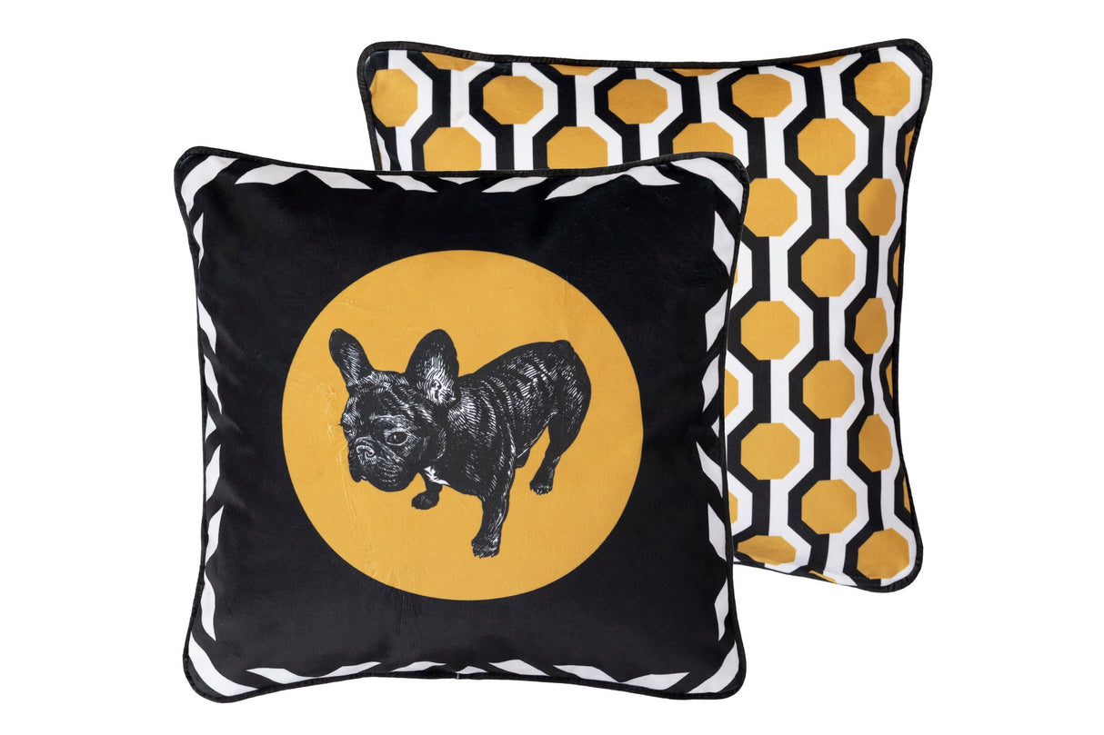 Cojin Velvet Bulldog Geométrico 45x13x45 cm