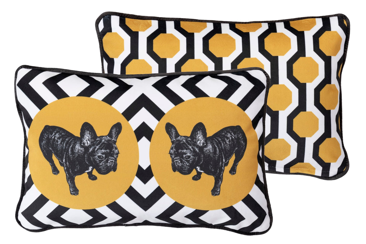 Cojin Velvet Bulldog Geometric 45x13x30 cm