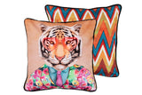 Cushion Velvet Tigre Zig Zag 45x13x45 cm