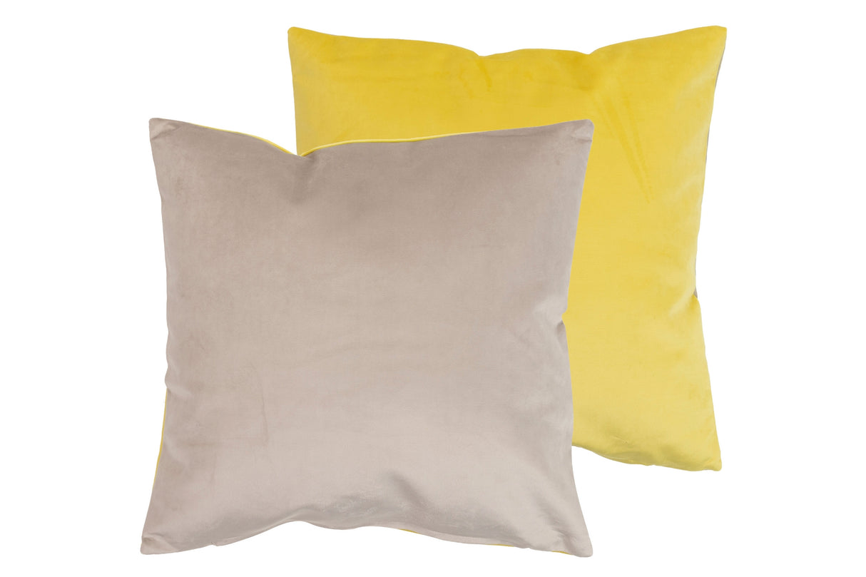 Cuscino grigio giallo 45x13x45 cm