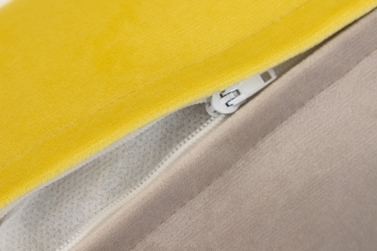 Cuscino grigio giallo 45x13x30 cm