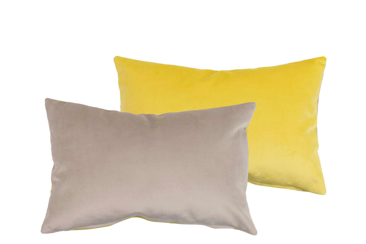 Cuscino grigio giallo 45x13x30 cm