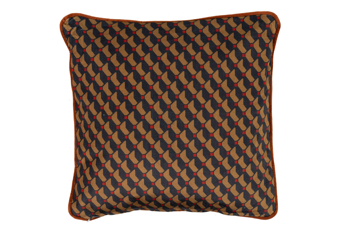 Coussin en velours doré 45x13x45 cm