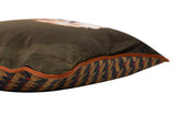 Coussin en velours doré 45x13x45 cm
