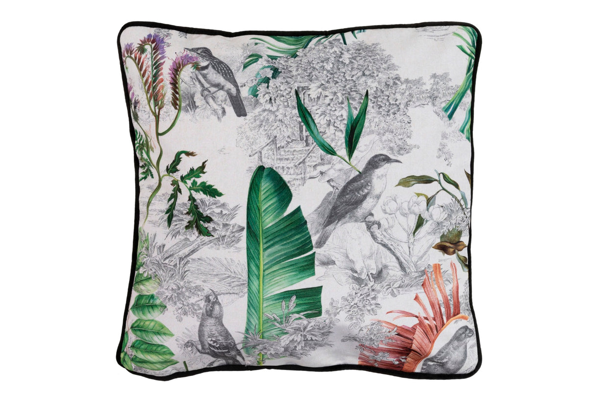COJIN VELVET FLORES GEOMETRICO 45x13x45 CM