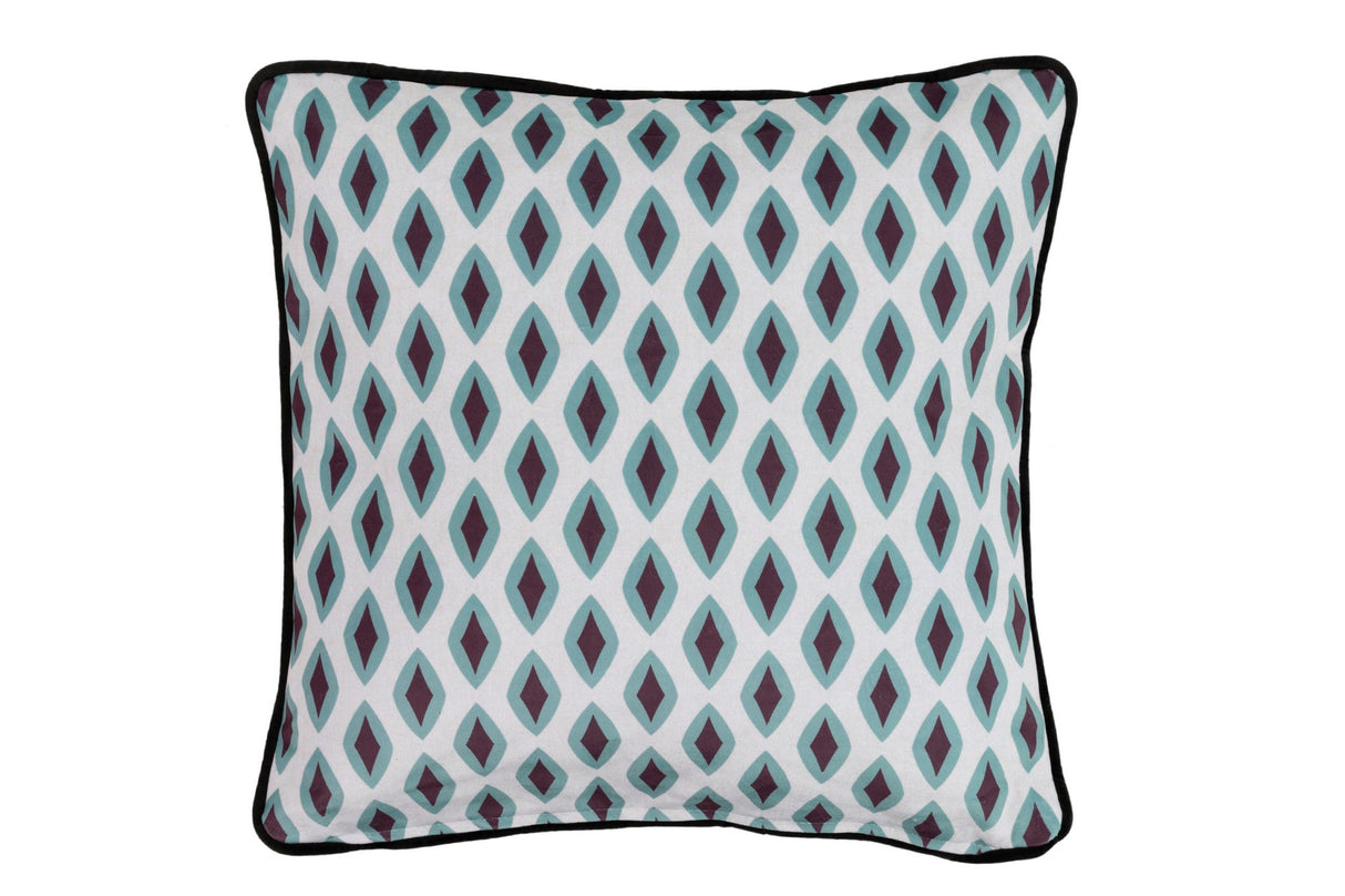 COJIN VELVET FLORES GEOMETRICO 45x13x45 CM