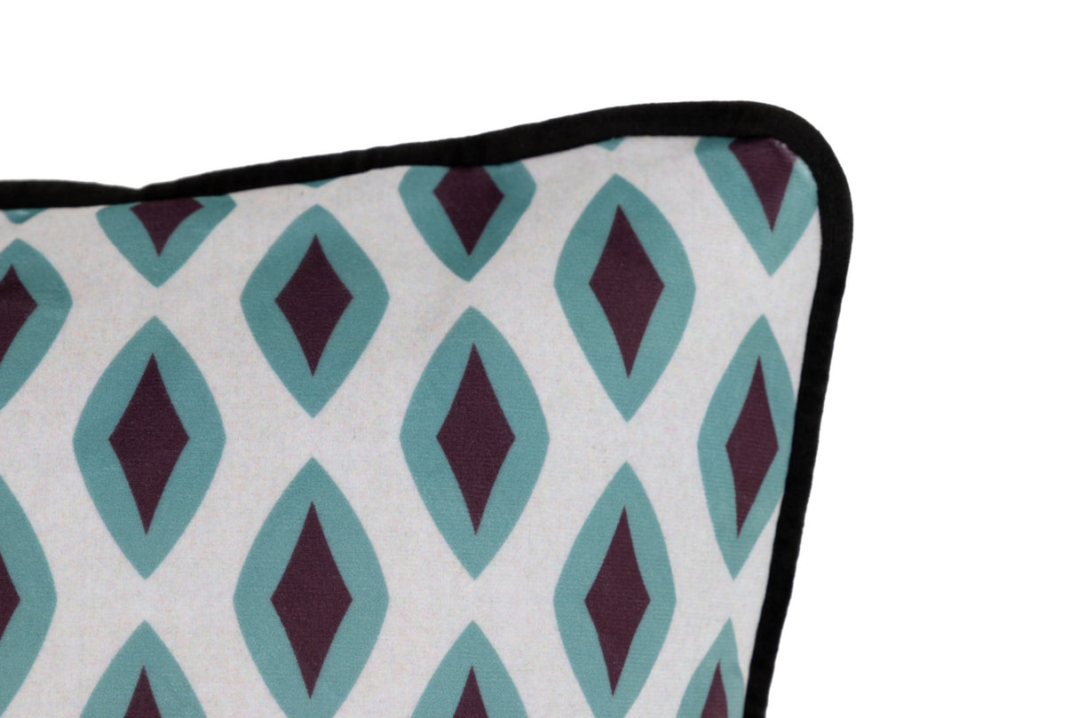 COJIN VELVET FLORES GEOMETRICO 45x13x45 CM