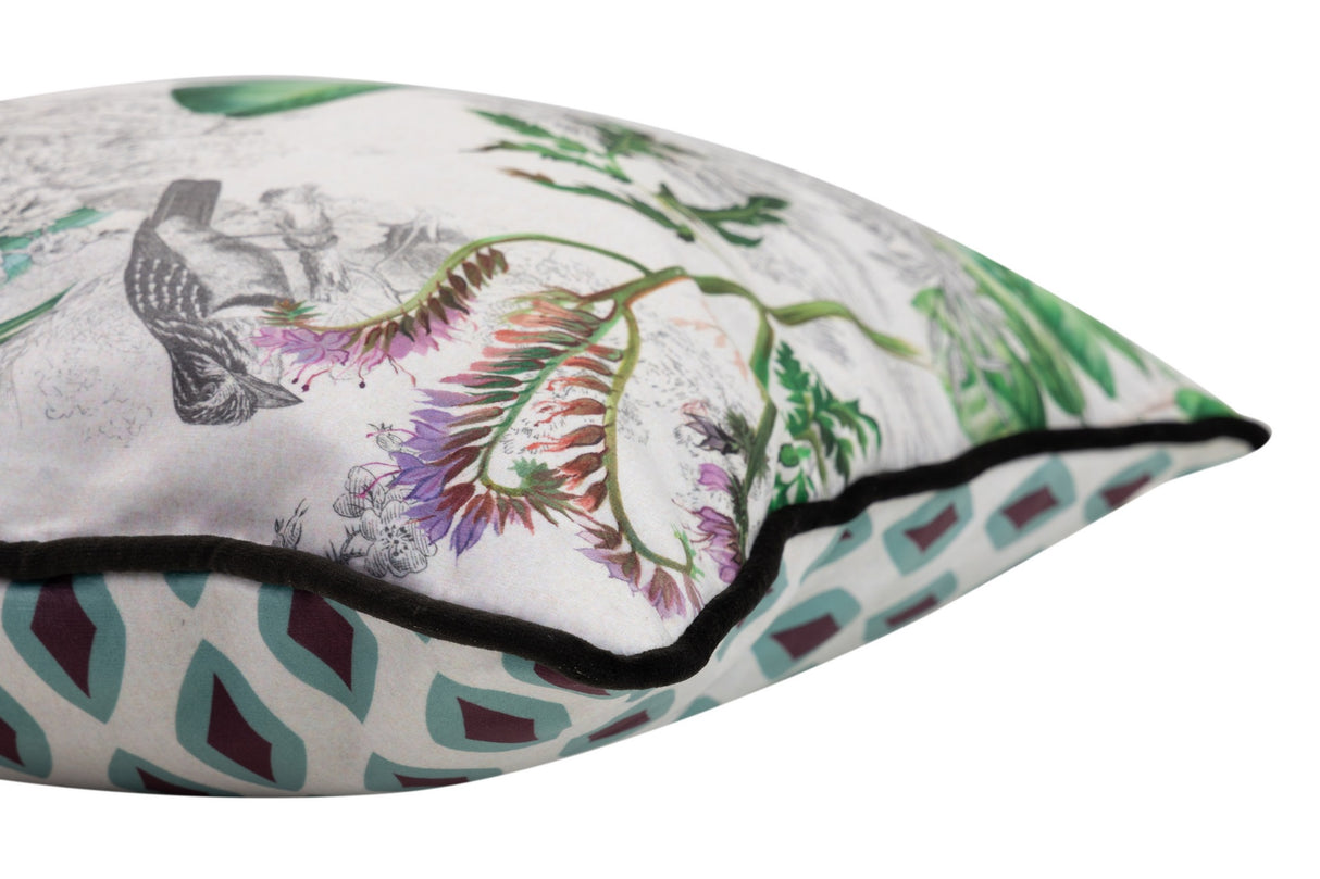 COJIN VELVET FLORES GEOMETRICO 45x13x45 CM