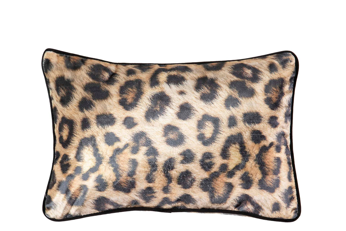 Cojin Vevlet Leopardo 45x13x30 cm