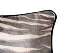 Coussin velours tigre 45x13x30 cm