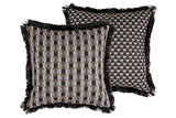 Coussin géométrique avec franges de 50x13x50 cm