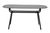 MESA COMEDOR METAL-RESINA NEGRA 150x90x75 CM