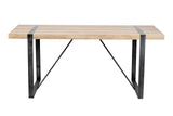 MESA COMEDOR MADERA-METAL NATURAL 180x90x76 CM