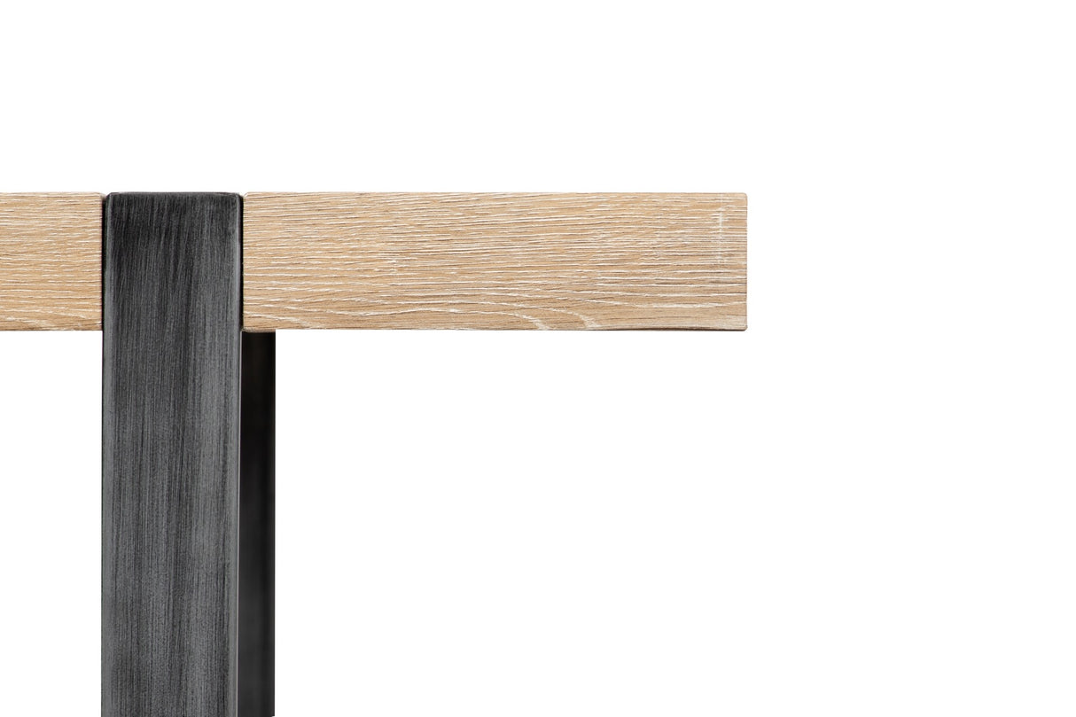 MESA COMEDOR MADERA-METAL NATURAL 180x90x76 CM