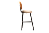 TABURETE BAR VELVET NARANJA MARRON 43x53x108 CM